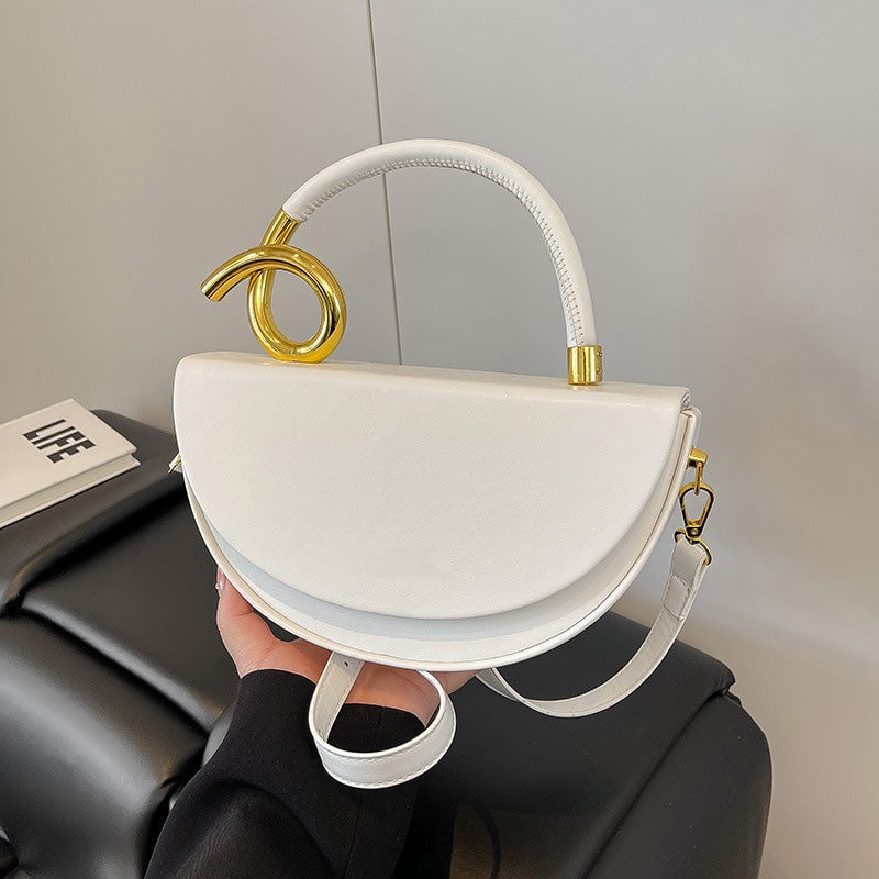 Bolso de mano de color liso de moda para mujer