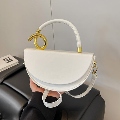 Bolso de mano de color liso de moda para mujer