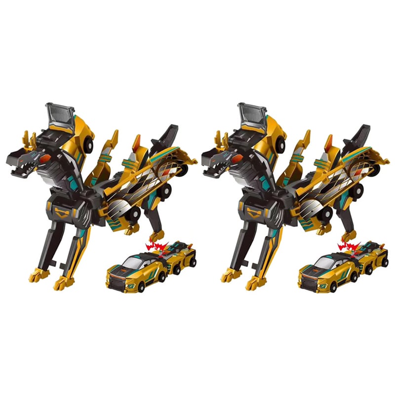 2-in-1 Magnetic Cars That Transform into Flying Dragon and Unicorn