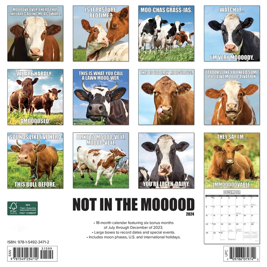 😂2024 Funny Animal Calendar | Inspired farm humor