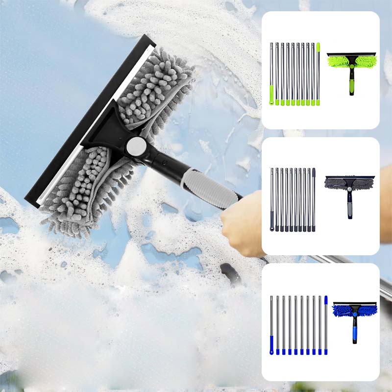 425 cm 2 in 1 Retractable Window Cleaning Brush & Scraper Set