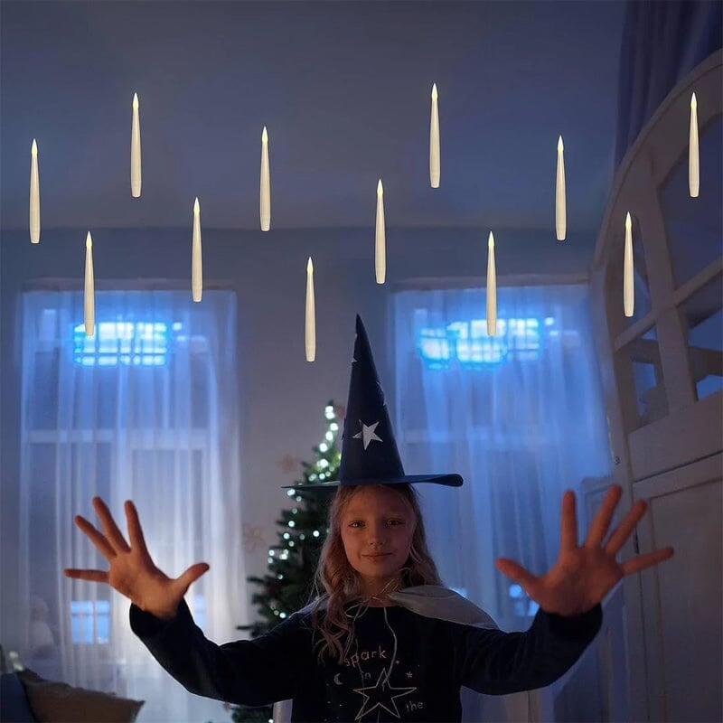 🪄🪄Fantasy Floating Candles with Wand Remote
