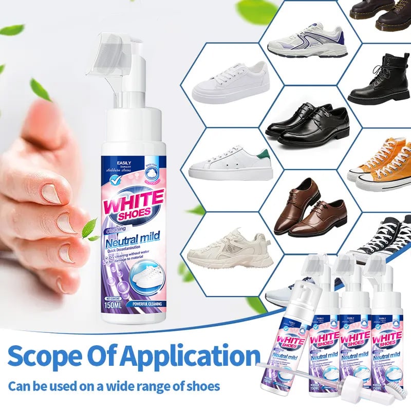 🤍Foam No-Rinse Cleaner — Instantly Brightens & Whitens Shoes
