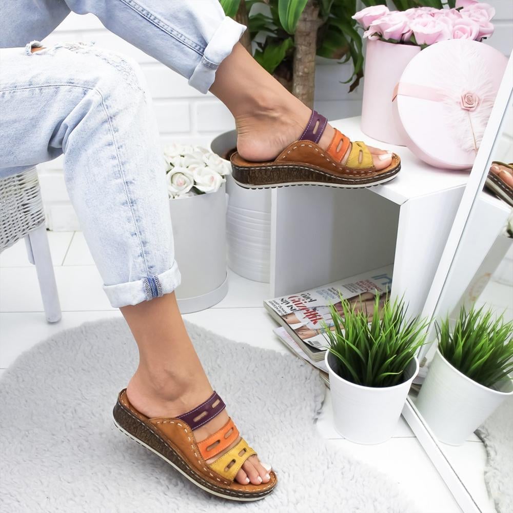 Modern Multi-color Stitching Slippers