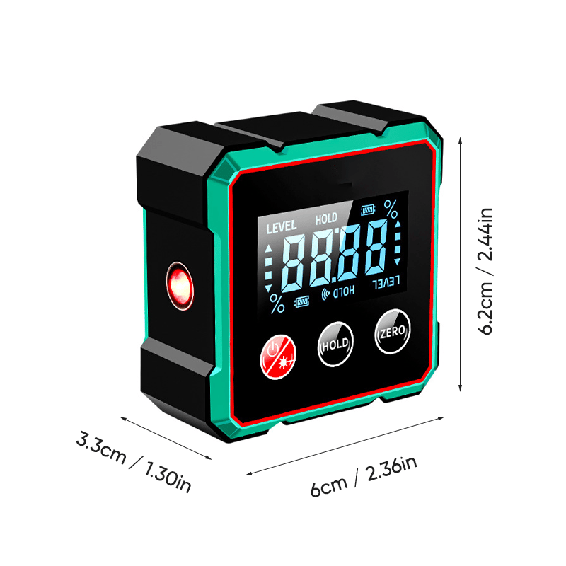 Magnetic Digital Angle Finder with Electronic Laser