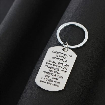 SANK®To My Grandson Granddaughter Son Daughter Gift Lettering Keychain