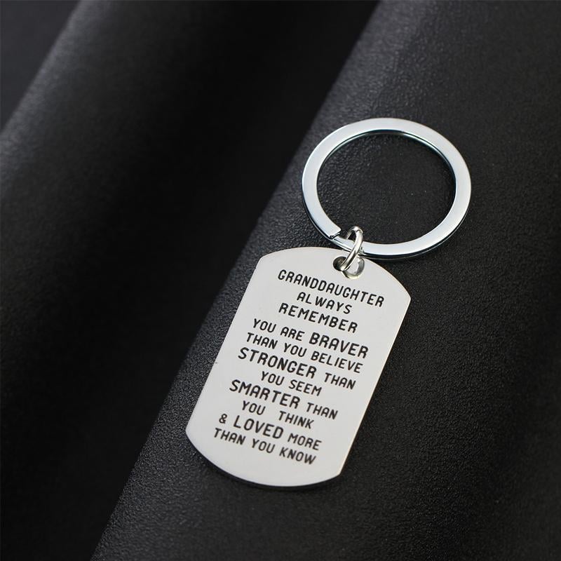SANK®To My Grandson Granddaughter Son Daughter Gift Lettering Keychain