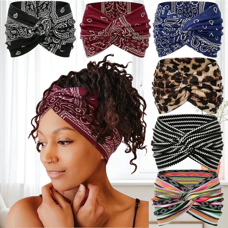 Vintage Style Wide Tie-Dye Hairband