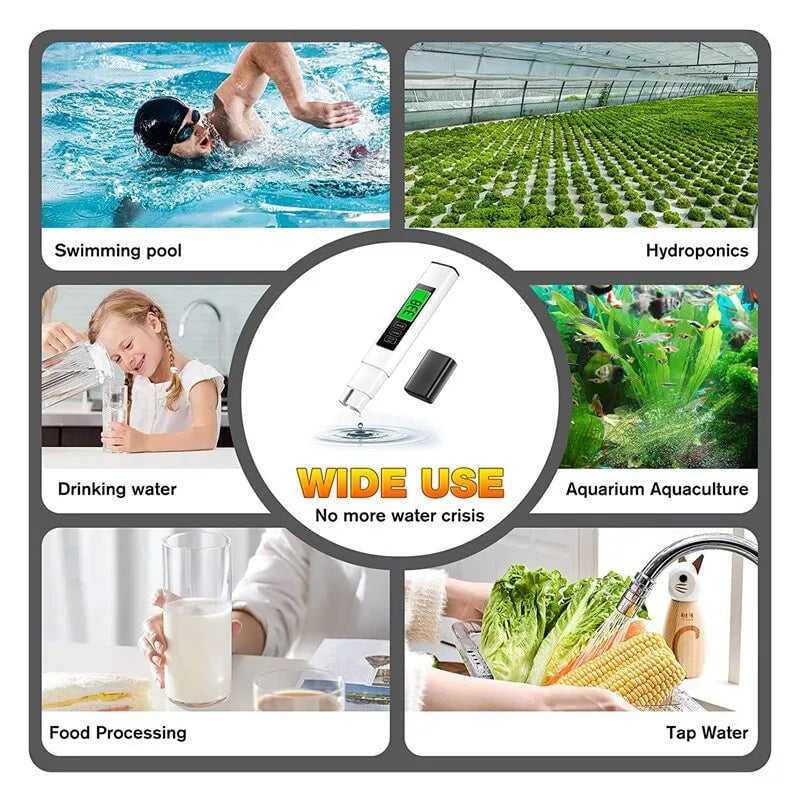 Nuevo medidor digital de TDS 4 en 1 para agua