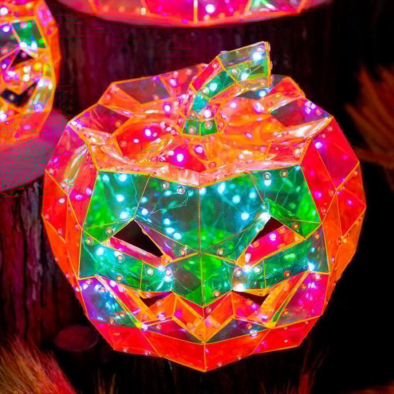 Halloween Prismatic Multicolor Jack-O'-Lantern LED Light