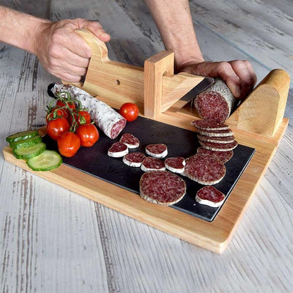 Push-and-Pull Sausage Slicer