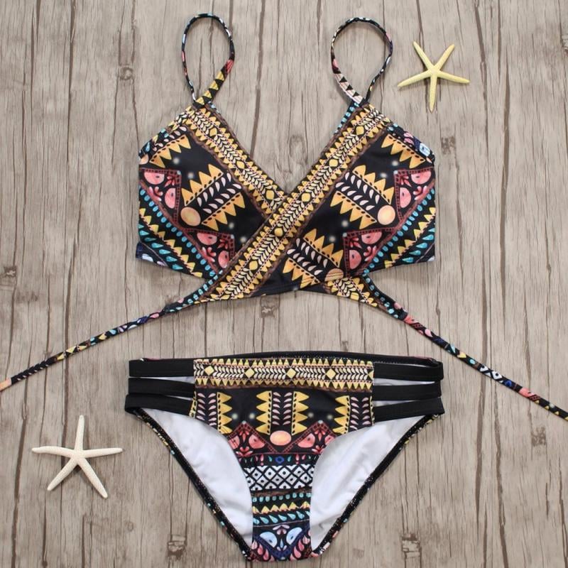String Strappy Swim Wear Badeanzug