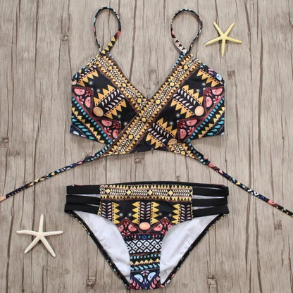 String Strappy Swim Wear Badeanzug