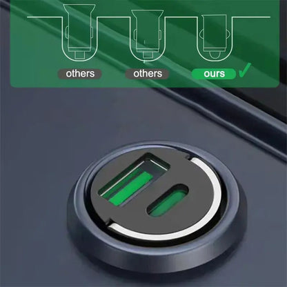 Cargador rápido invisible para coche con anilla metálica