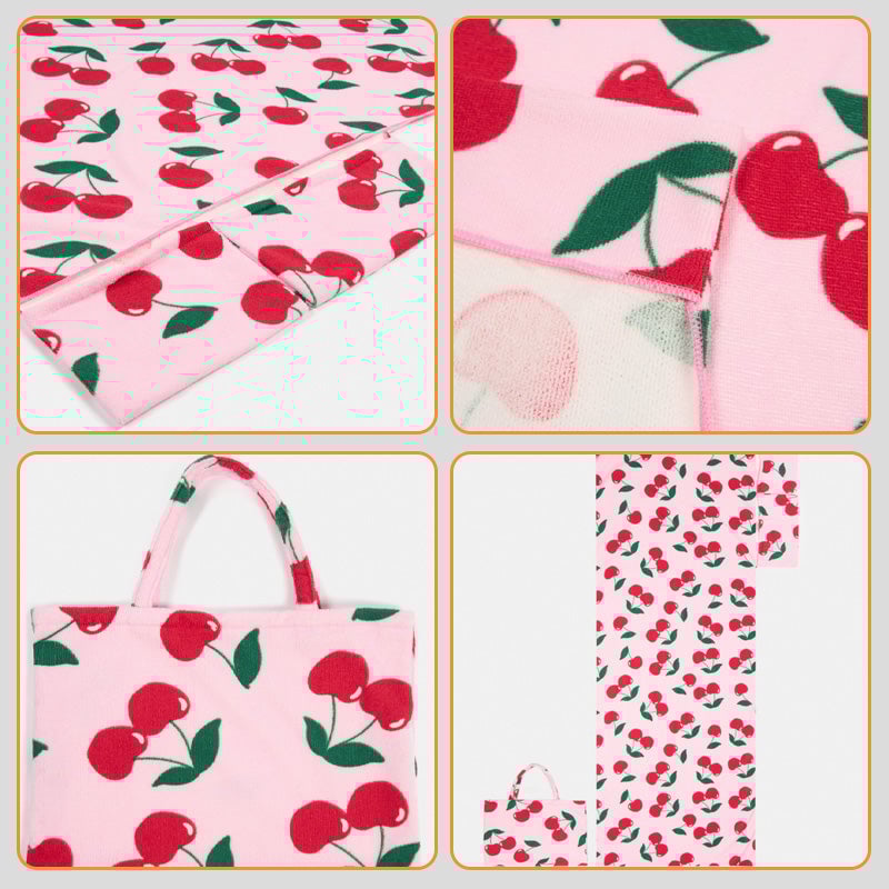 Toalla para tumbona con bolsillos para guardar en una bolsa