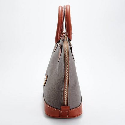 Pebble Leather Zip Zip Satchel