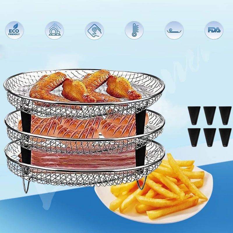 3-Layer Stackable Air Fryer Rack