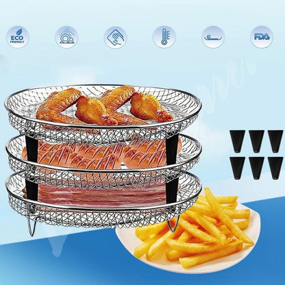 3-Layer Stackable Air Fryer Rack