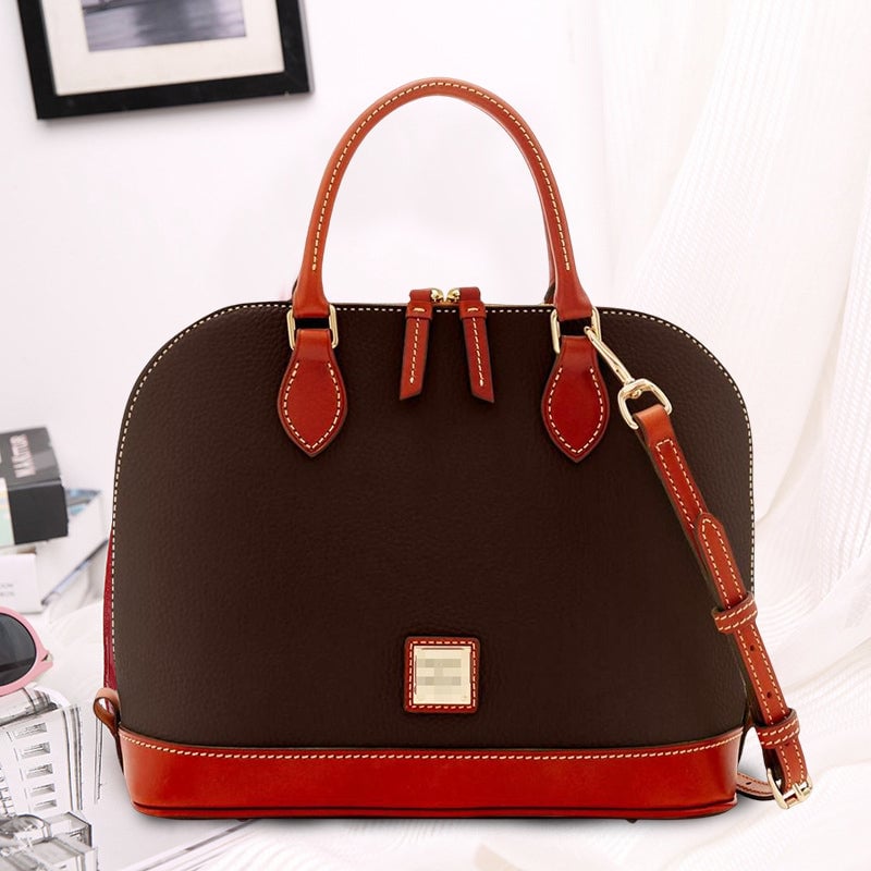 Pebble Leather Zip Zip Satchel