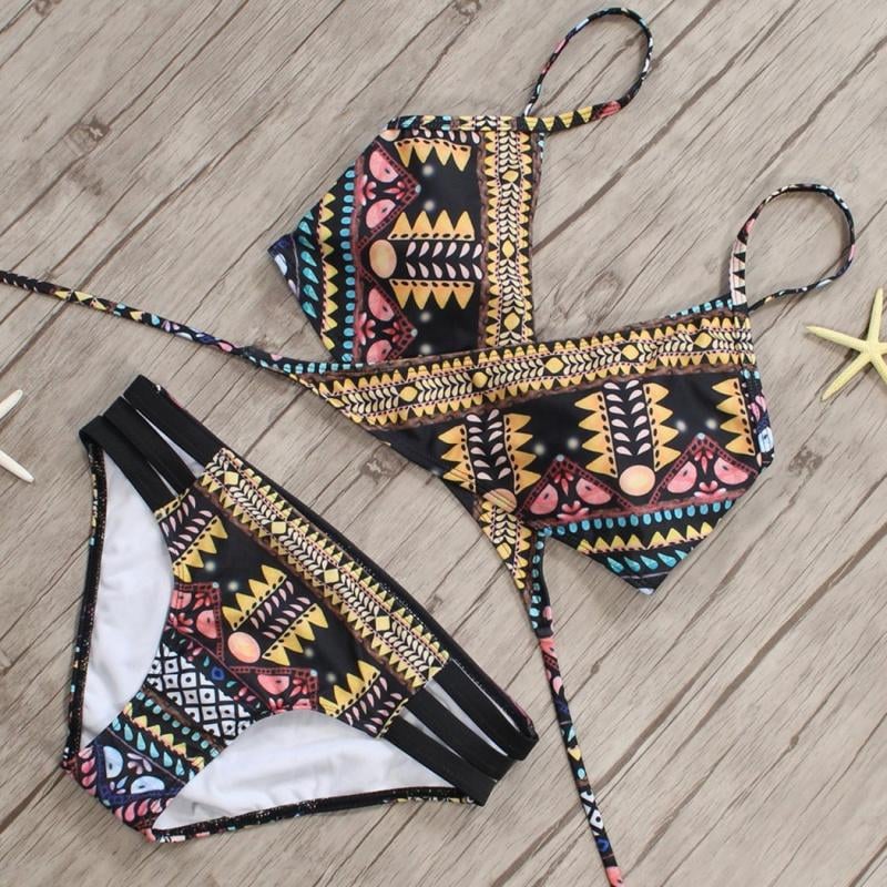String Strappy Swim Wear Badeanzug