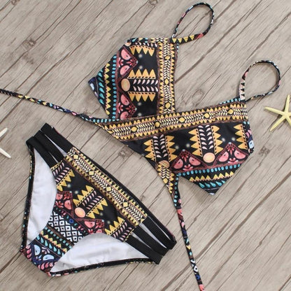 String Strappy Swim Wear Badeanzug