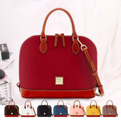 Pebble Leather Zip Zip Satchel