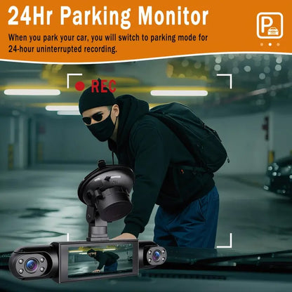 Four-record monitoring driving recorder