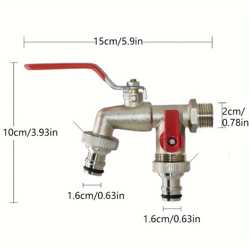 Zinc Alloy Dual Outlet Faucet for Gardening