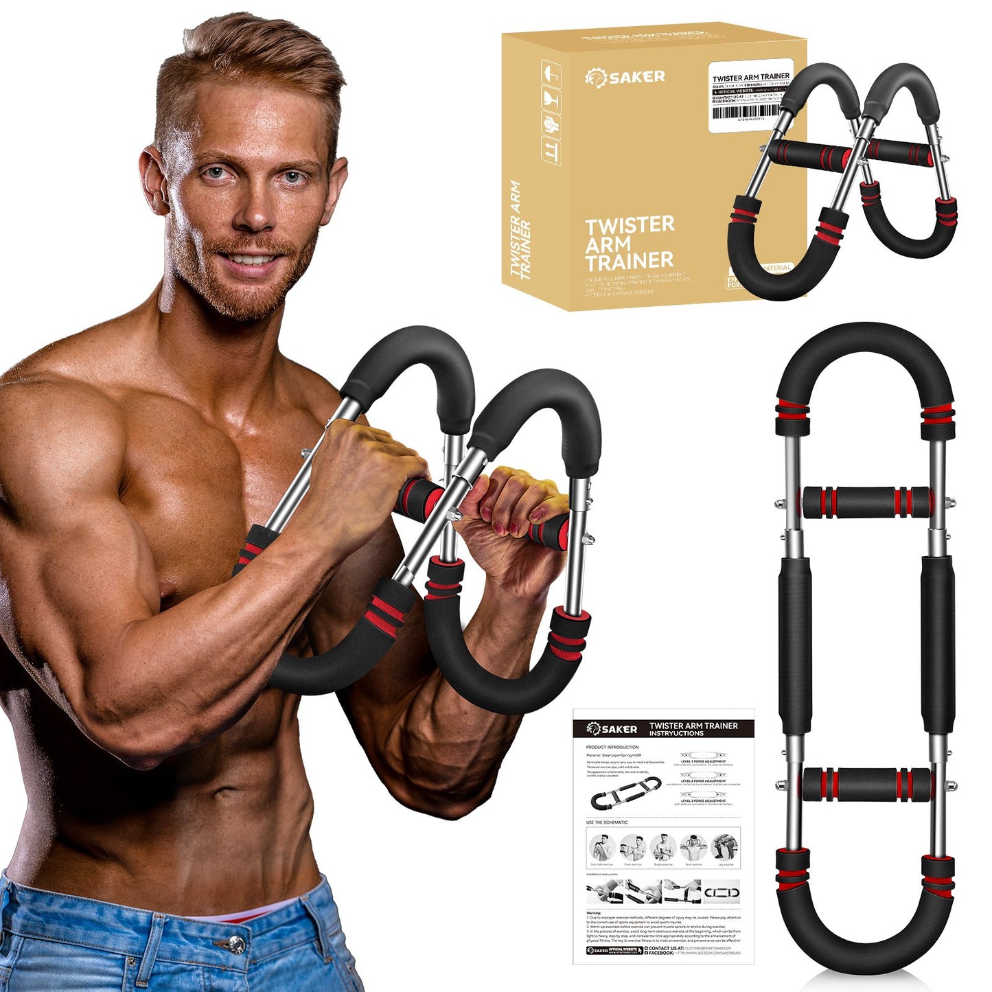 Sakerplus Entrenador de brazos Twister