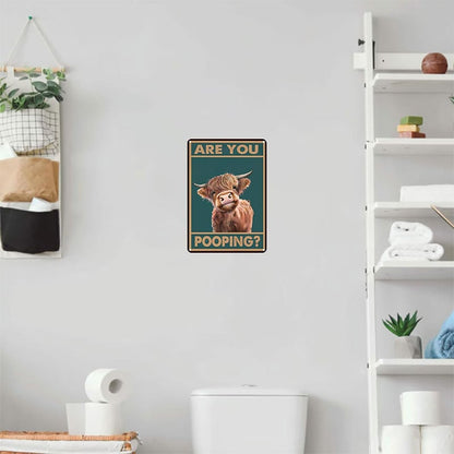 Vintage Highland Cow Tin Sign