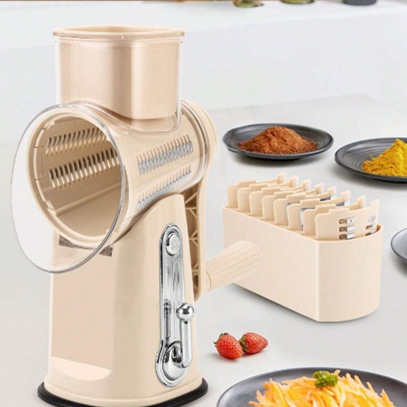 5 in 1 Vegetable Cutter Slicer, Rotary Cheese Grater
