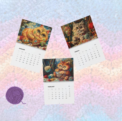 Crochet Cats Wall Calendars (2025)