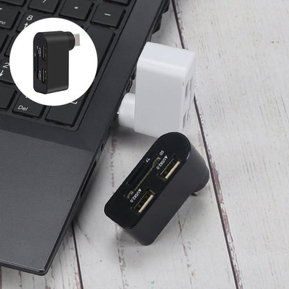 4-in-1 Rotating USB Hub