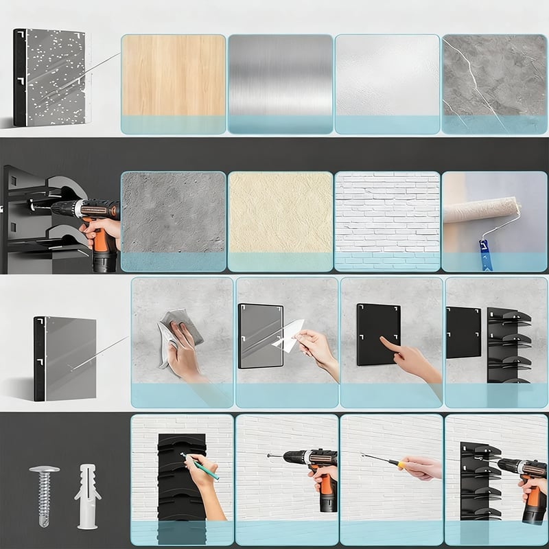 Punch-Free Baseball Cap Storage Rack