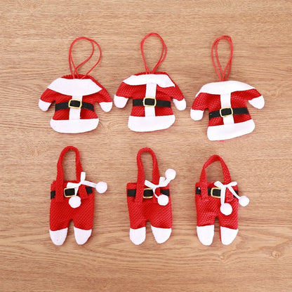 Christmas Silverware Holders Knife Fork Pouch Bag (3 Sets)