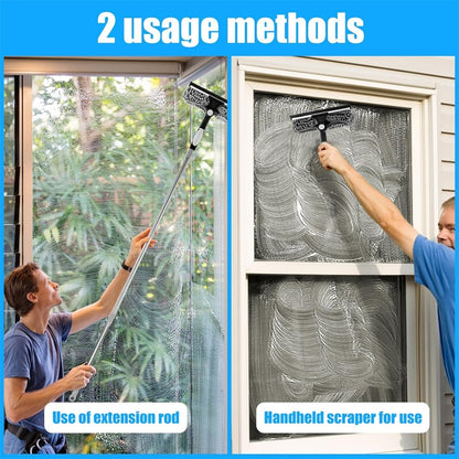 425 cm 2 in 1 Retractable Window Cleaning Brush & Scraper Set