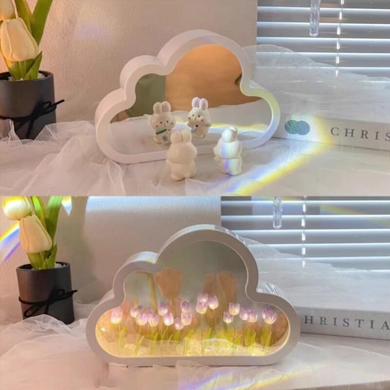 DIY set with tulip mirror and night light