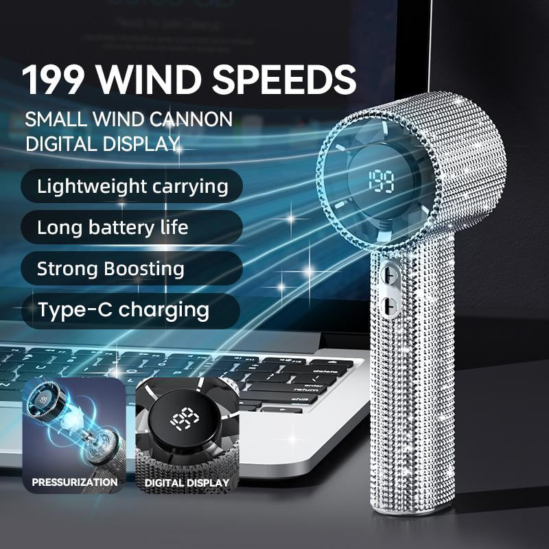 Sakerplus Luxury Rechargeable Handheld Turbo Fan