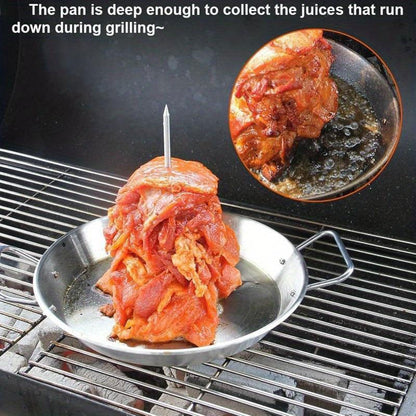Stainless steel vertical screw grill pan