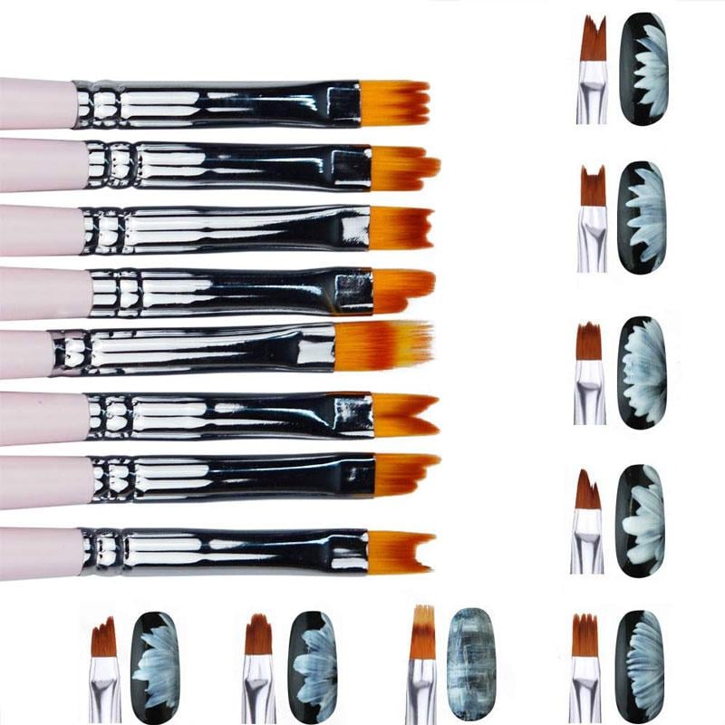 Flower Nail Art Brush Pen (8 pcs)