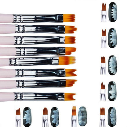 Flower Nail Art Brush Pen (8 pcs)