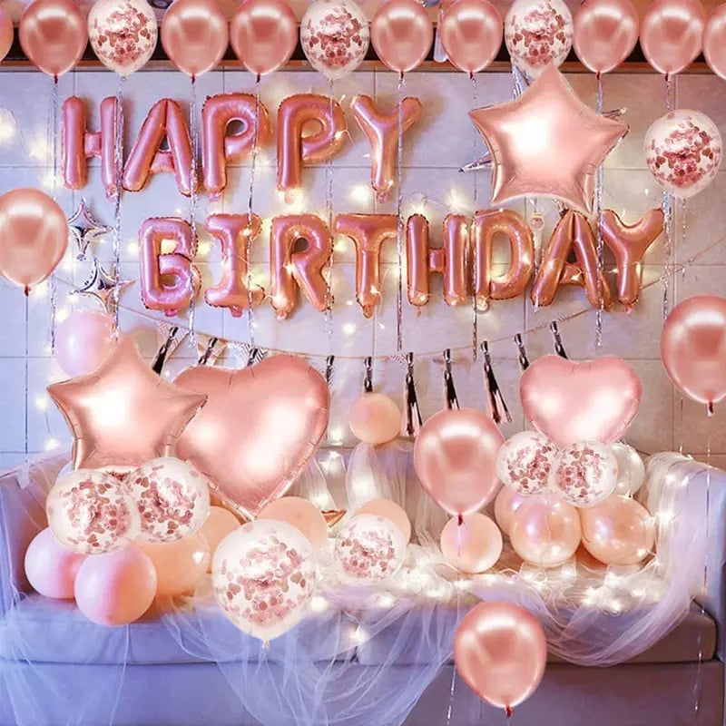 Rose Gold Latex Balloons