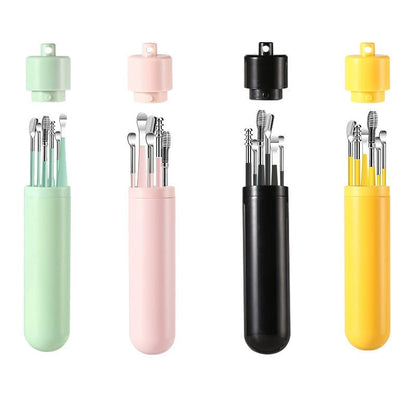 6 Counts Set Stainless Steel Spiral Ear Massage Cleaning Tool