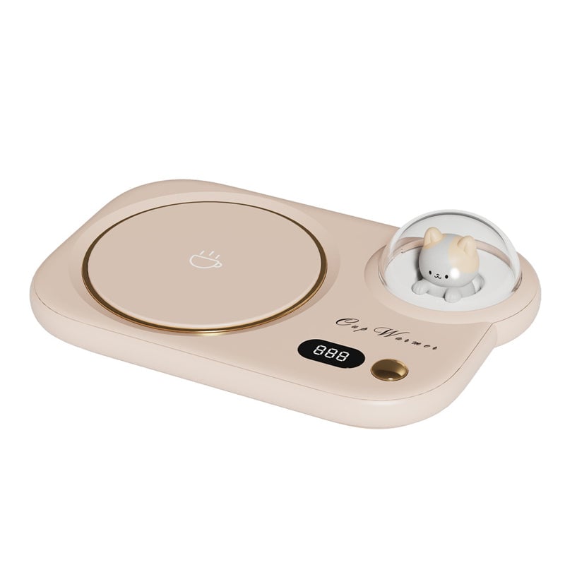 Heating cup warmer with light