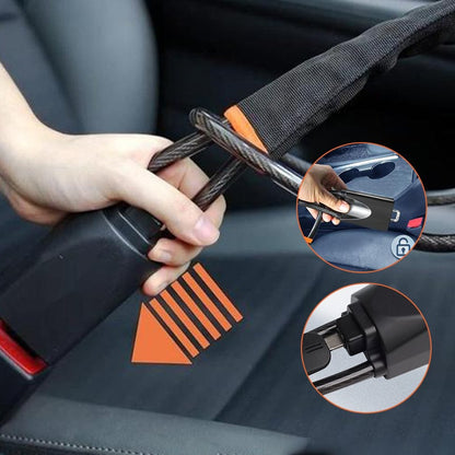 Steering Wheel Lock, Universal Anti Theft Car Device Prevention with 2 Keys