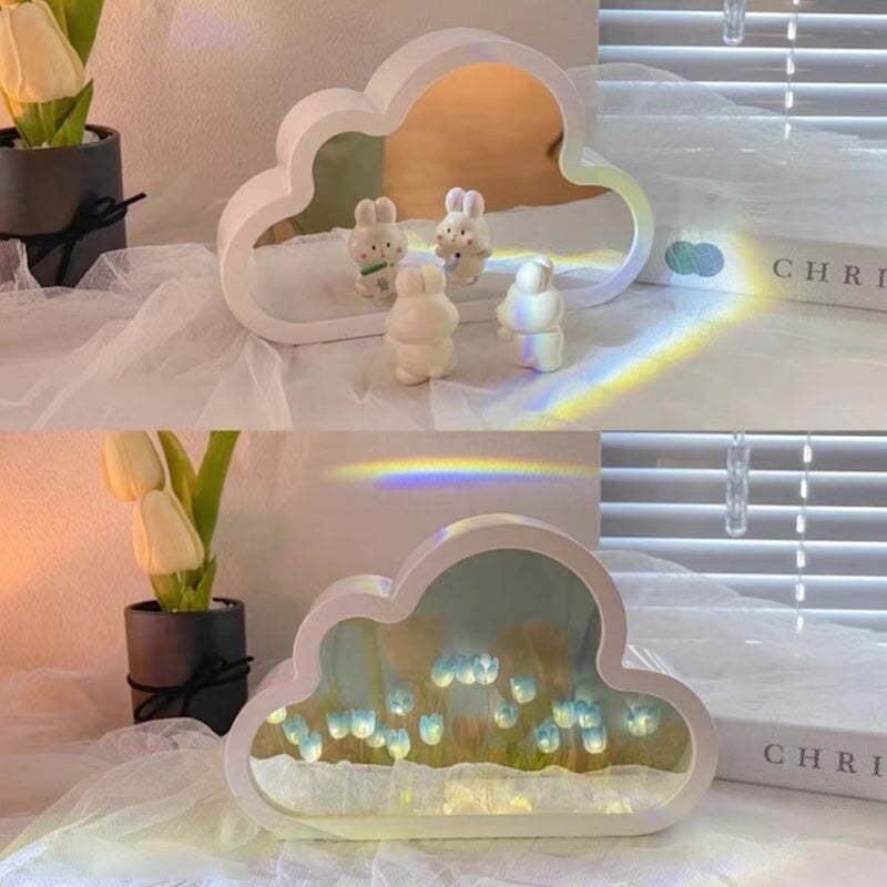DIY set with tulip mirror and night light