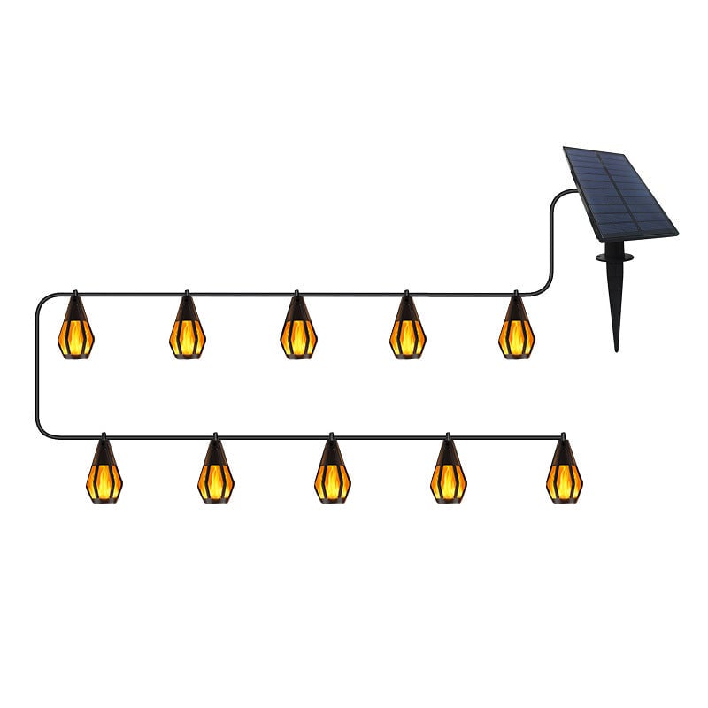 Sakerplus Solar Flickering Flame String Lights