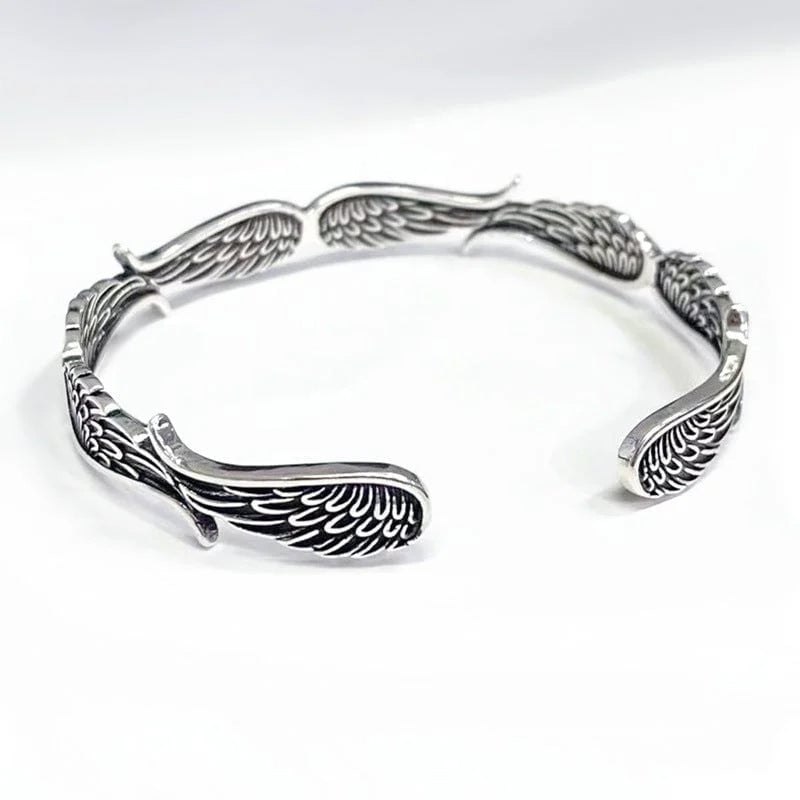 Angel Wings Vintage Style Sterling Bracelet