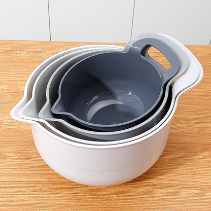 4 Piece Nesting Plastic Mixing Bowl Set