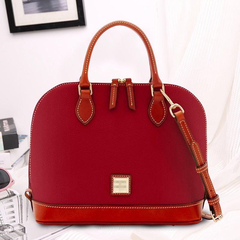 Pebble Leather Zip Zip Satchel